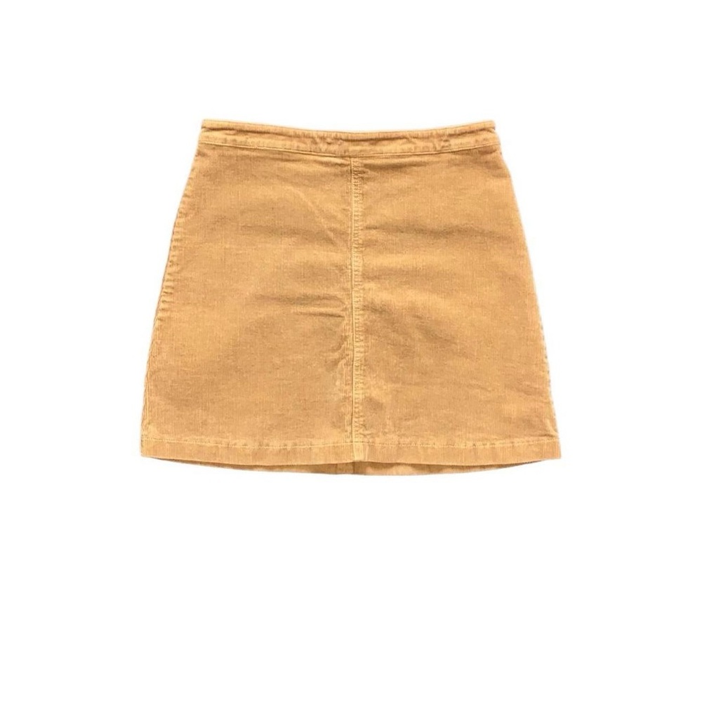 Tan Corduroy Mini Skirt